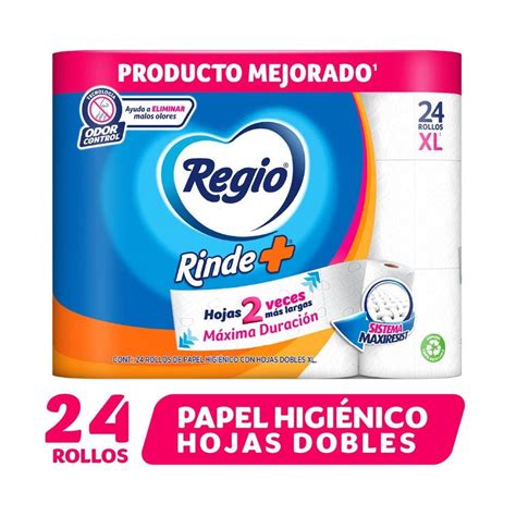 Papel Higiénico Regio Rinde 24 Rollos Con 132 Hojas Dobles C U Walmart