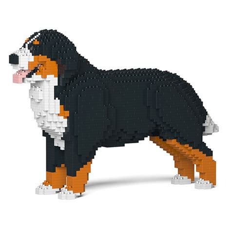 Jekca - Bernese Mountain Dog 02S - Lego - Sculpture - Construction - 4D - Brick Animals - Toys ...