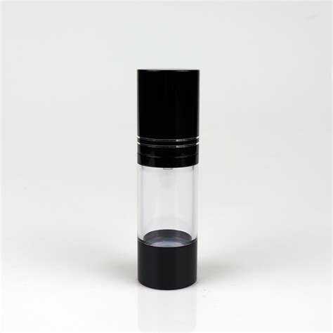 Ml Ml Black With Cutting Line Aluminum Airless Pump Bottle