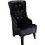 Casa Padrino Designer Chesterfield oreilles chaise à manger noire avec