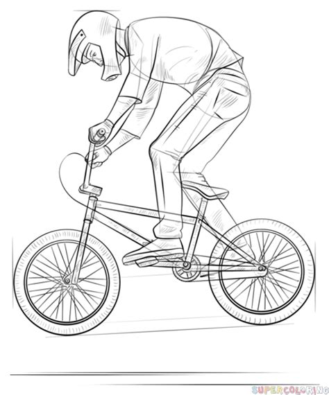 How to draw a BMX Biker | Step by step Drawing tutorials