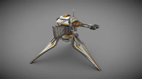 Laser Turret D Model By Denniswelling Da C Sketchfab