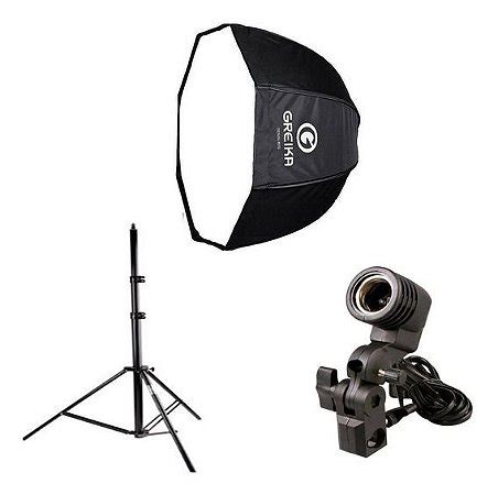 Softbox Greika 120cm Octabox Sombrinha Kit Luz Contínua Só Câmera Di