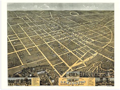 Buy HISTORIX Vintage 1871 Lexington KY Map Poster - 18x24 Inch Vintage ...