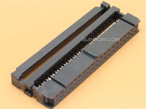 40 pin IDC Female Connector with Strain Relief [6125] : Sunrom Electronics