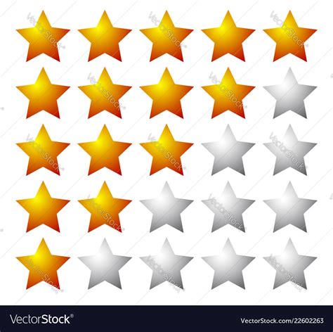 Set Star Rating Elements Starting From Star Vector Image