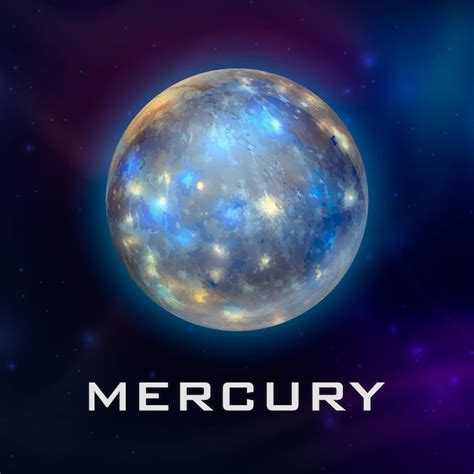 Premium Vector Planet Mercury Vector D Realistic Space Planet In