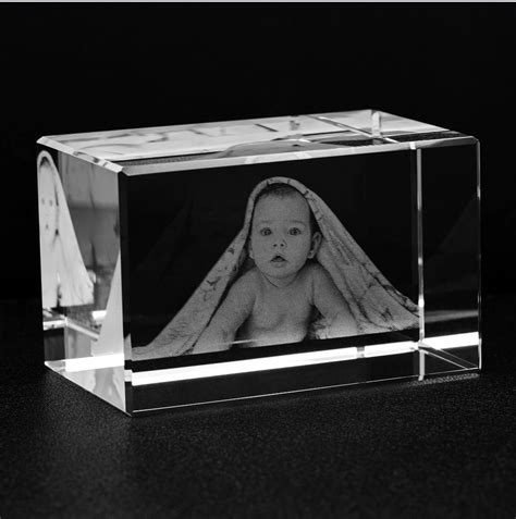 Personalized Crystal Photo Block Glass Photo Glass Picture Etsy