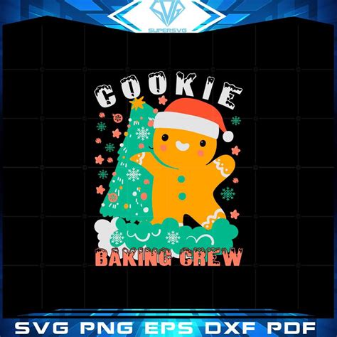 Cookie Baking Crew Merry Christmas Svg Graphic Designs Files