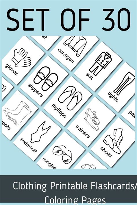 Printable Clothing Flashcards, Printable Clothing Coloring Pages ...