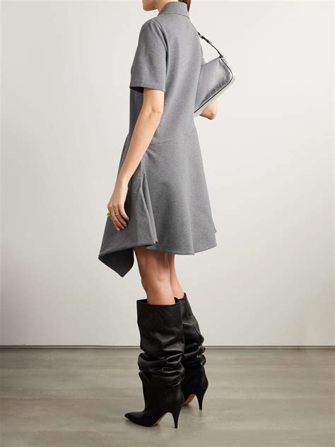 Jw Anderson Asymmetric Cotton Piqu Mini Shirt Dress Net A Porter