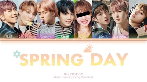 Bts 방탄소년단 Spring Dayfunny Ver 봄날 Lyrics Color Coded Hanrom