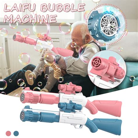 Machine A Bulles Rose Pistolet Bulles Automatique Gatling En