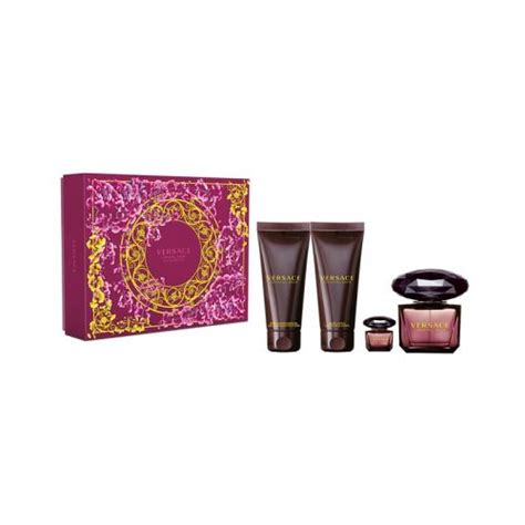 Versace Crystal Noir Gift Set Ml Edt Ml Body Lotion Ml