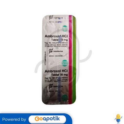 Ambroxol Indofarma 30 Mg Strip 10 Tablet Kegunaan Efek Samping