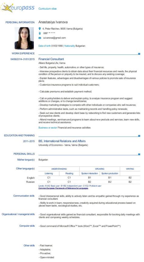 Exemple Cum Să Faci Un Cv Pentru Angajare Europass în Română și Engleză