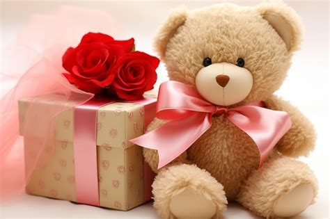 Premium Photo Teddy Bear With Wrapped Valentine T