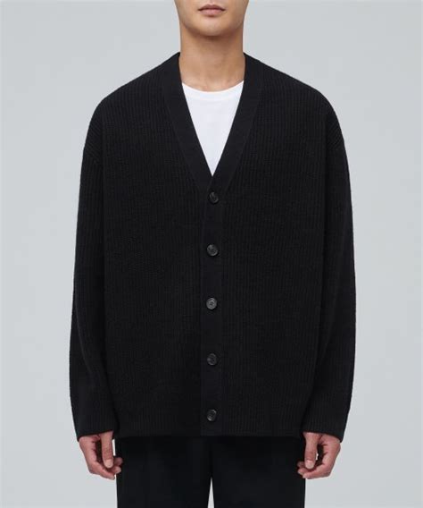 Musinsa Musinsa Standard Lambswool Oversized Cardigan Black