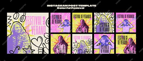 premium psd colorful festival template design