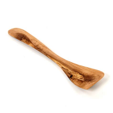 Beldinest Hand Carved Olive Wood Spatulas For Baking Cooking Serving