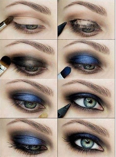 Blue Smokey Eye Black Smokey Eyeshadow Tutorial For Beginners Makeup For Beginners Eye