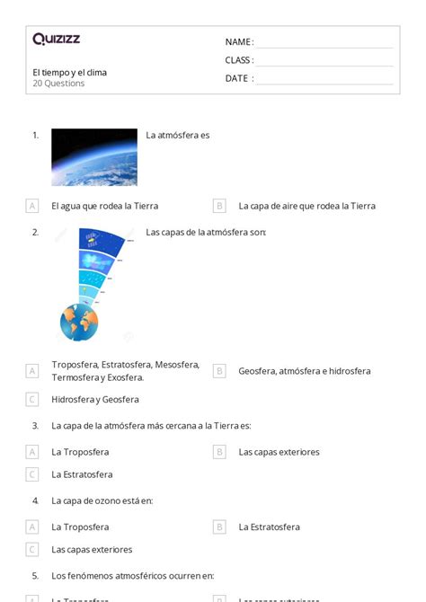 50 Clima And Estaciones Hojas De Trabajo Para Grado 4 En Quizizz Gratis E Imprimible