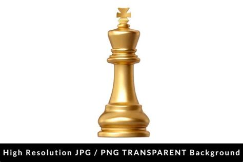 D Golden King Chess Piece Isolated Graphic By Formatoriginal