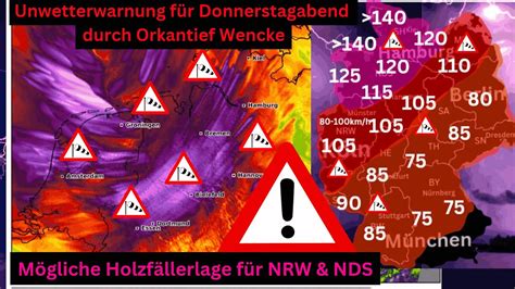 SCHWERE STURMLAGE durch ORKANTIEF Wencke ORKANBÖEN BIS 140 km h