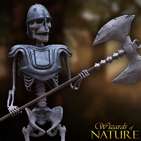 Artstation Wizards Of Nature Rig And Animation Armored Skeleton