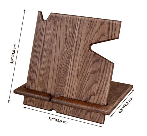 Wood Phone Docking Station Key Holder Wallet Stand Watch Organizer Men