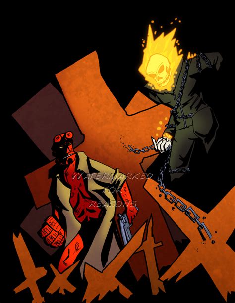 Hellboy Vs Ghost Rider By Badenoughdude On Deviantart