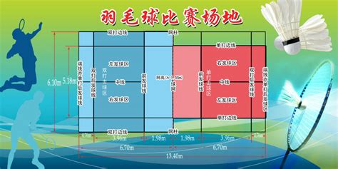 羽毛球场地标准尺寸图解介绍、场地标准高度、场地规则（图） 优个网