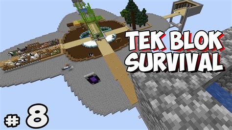 En Basİt Mob Farmi Bölüm 8 Tek Blok Survival One Block Youtube