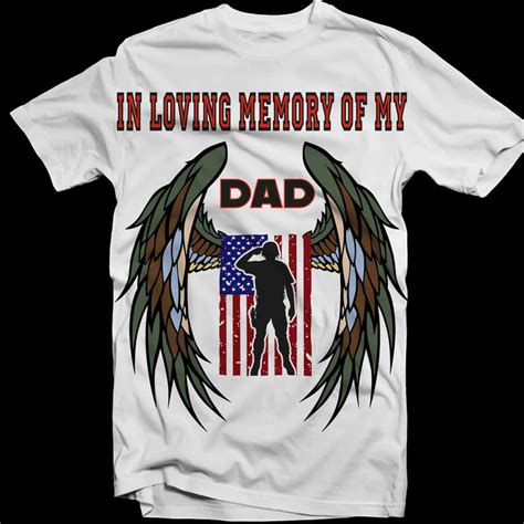 Happy Fathers Day Svg In Loving Memory Of My Dad Svg American Flag