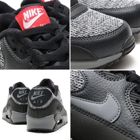 Nike Air Max 90 Essential Black Grey Red Sneaker Bar Detroit