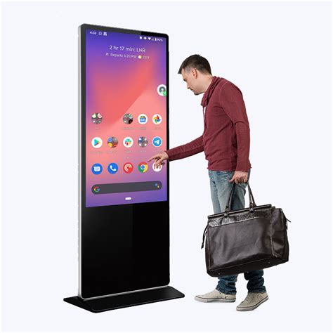 Freestanding 43 Inch LCD Touch Screen Android Digital Signage For