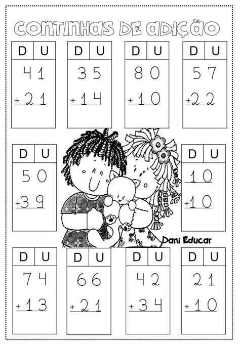 Como Fazer Continha De - Continha de adição - Danieducar | Matemática, Atividades de matemática ...