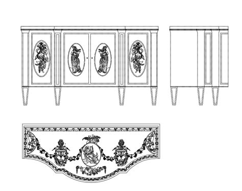 European classical dining table elevations cad block details dwg file ...