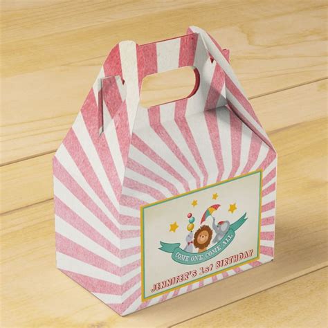 circus carnival birthday party favor box vintage zazzle carnival