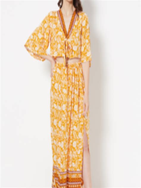 Buy Urbanic Women Yellow And White Floral Printed Co Ord Set Co Ords