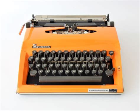 Adler Contessa De Luxe Schreibmaschine Orange Von Kaufen