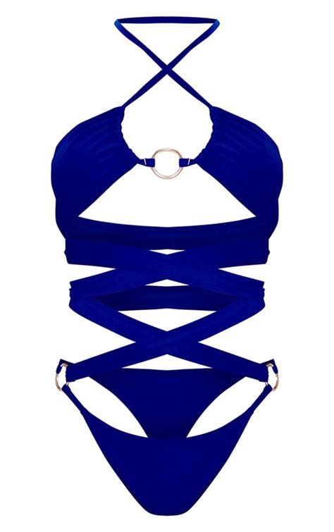 Cobalt O Ring Cut Out Swimsuit Swimwear Prettylittlething