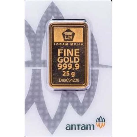 Jual Fine Gold Emas Antam 25 Gram Bersertifikat Resmi Certieye Bagus