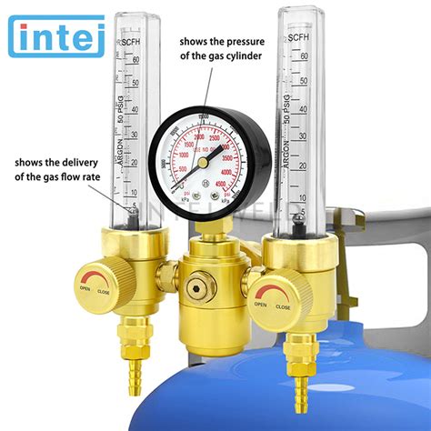 Intej Weld Ar Sy Premium Quality Brass Argon Gas Regulator With