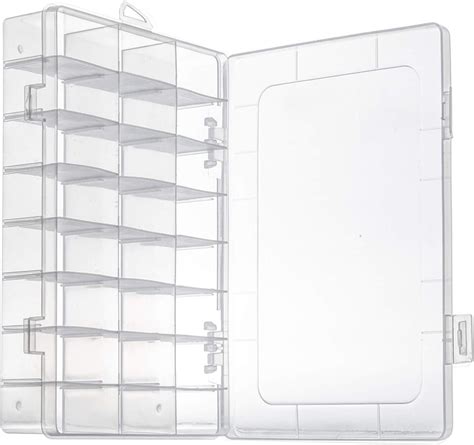 24 Grids Clear Plastic Organizer Box Storage Jewelry Box W Adjustable