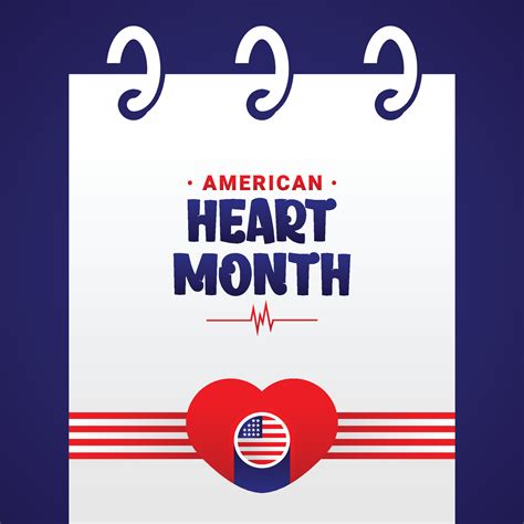 American Heart Month February Event Background 21958289 Vector Art at ...