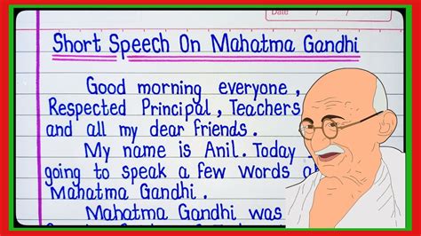 Short Speech On Gandhi Jayanti In English Gandhi Jayanti Speech In