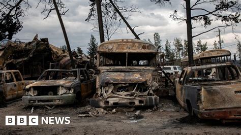 Jasper Fire Images Show Destruction From Wildfire In Canada Bbc News