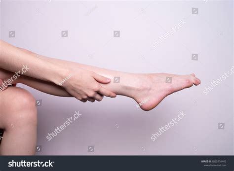 Massage Leg Muscles Hands Leg Pain Stock Photo 1865710402 | Shutterstock