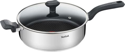 Tefal 20cm Comfort Max Stainless Steel Non Stick Frying Pan Silver